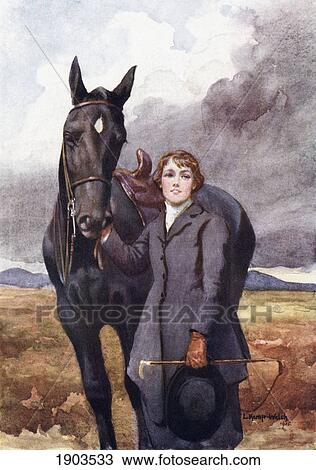 She Chose Me For Her Horse. Illustration By Lucy Kemp Welch From The Book Black Beauty By A. Sewell Published 1915. View Large Photo Image Stock Image - She Chose Me For Her Horse. Illustration By Lucy Kemp Welch From The Book Black Beauty By A. Sewell Published 1915.. Fotosearch