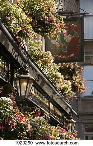Stock Image - Sherlock Holmes Pub; London, England, United Kingdom. Fotosearch