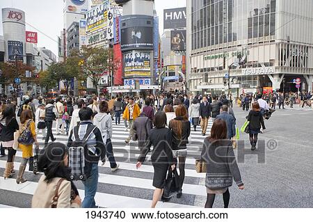 Shibuya Station Crossing; Tokyo Japan View Large Photo Image Stock Image - Shibuya Station Crossing; Tokyo Japan. Fotosearch
