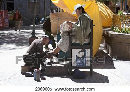 Shining Shoes, Potos View Large Photo Image Stock Photography - Shining Shoes, Potos. Fotosearch