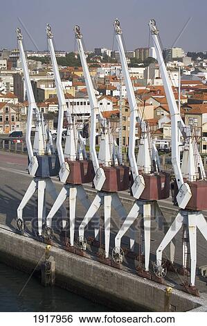 Shipping Freight Cranes In Port; Port Of Leixoes, Porto, Portugal View Large Photo Image Stock Photograph - Shipping Freight Cranes In Port; Port Of Leixoes, Porto, Portugal. Fotosearch