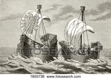 Ships Of The Fourteenth Century From The National And Domestic History Of England By William Aubrey Published London Circa 1890 View Large Photo Image Stock Photograph - Ships Of The Fourteenth Century From The National And Domestic History Of England By William Aubrey Published London Circa 1890. Fotosearch
