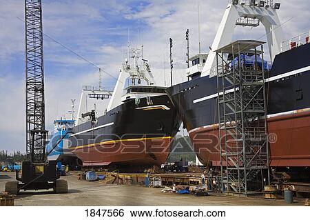 Stock Photograph - Shipyard; Anacortes, Washington State, Usa. Fotosearch