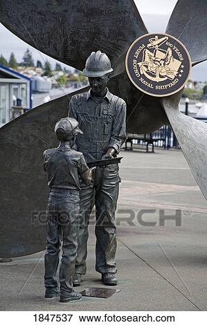 Shipyard Monument By Larry Anderson; Bremerton Boardwalk, Bremerton, Washington State, Usa View Large Photo Image Stock Photo - Shipyard Monument By Larry Anderson; Bremerton Boardwalk, Bremerton, Washington State, Usa. Fotosearch