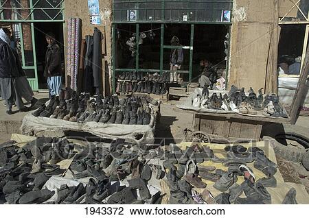 Shoe Store At The Bazaar In Bamiyan, Bamian Province, Afghanistan View Large Photo Image Stock Image - Shoe Store At The Bazaar In Bamiyan, Bamian Province, Afghanistan. Fotosearch