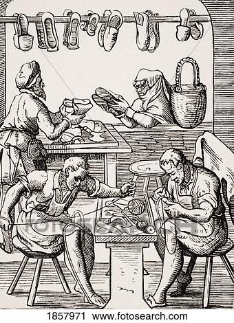 Shoemaker. 19Th Century Reproduction Of 16Th Century Woodcut By Jost Amman View Large Photo Image Stock Image - Shoemaker. 19Th Century Reproduction Of 16Th Century Woodcut By Jost Amman. Fotosearch