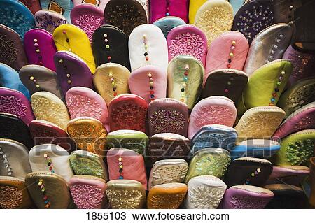 Shoes In A Shop In Essaouira, Morocco; Essaouira, Morocco View Large Photo Image Stock Image - Shoes In A Shop In Essaouira, Morocco; Essaouira, Morocco. Fotosearch