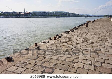Shoes On Bank Of Danube River, Hungary, Europe View Large Photo Image Stock Photograph - Shoes On Bank Of Danube River, Hungary, Europe. Fotosearch
