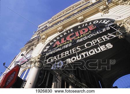Stock Image - Shopping Arcade Sign And Archway. Fotosearch