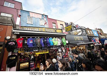 Shops In Camden High Street As Part Of The Famous Camden Market, North London, London, Uk View Large Photo Image Picture - Shops In Camden High Street As Part Of The Famous Camden Market, North London, London, Uk. Fotosearch