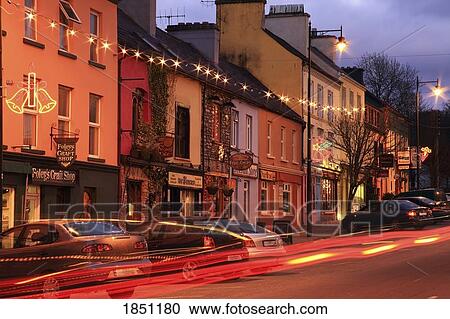 Stock Image - Shot Of City Street At Night. Fotosearch