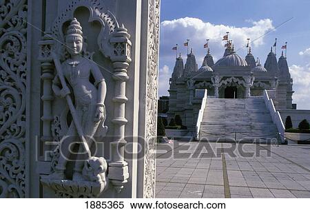 Stock Photography - Shri Swaminarayan Mandir, Hindu Temple. Fotosearch