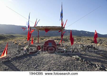 Shrine to Gauchito Gil by Rio Jachal, San Juan, Argentina View Large Photo Image Stock Photography - Shrine to Gauchito Gil by Rio Jachal, San Juan, Argentina. Fotosearch