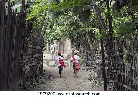 Stock Image - Shwe Paw Island Monastery. Fotosearch