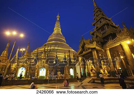 Shwedagon Pagoda; Rangoon, Burma View Large Photo Image Stock Photograph - Shwedagon Pagoda; Rangoon, Burma. Fotosearch