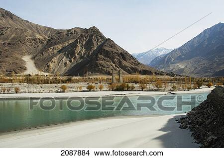 Shyok River Near Kiris, Northern Areas, Pakistan View Large Photo Image Picture - Shyok River Near Kiris, Northern Areas, Pakistan. Fotosearch