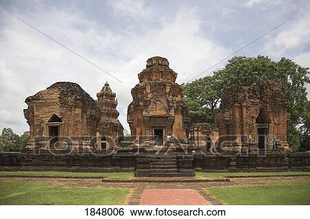 Stock Photograph - Si Khoraphum Sanctuary, Surin, Thailand; Historic Buddhist Sanctuary. Fotosearch
