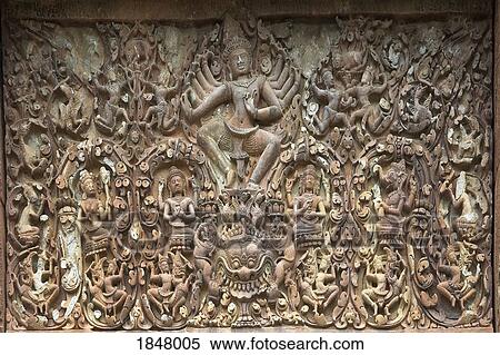 Si Khoraphum Sanctuary, Surin, Thailand; Buddhist Wall Relief View Large Photo Image Stock Photography - Si Khoraphum Sanctuary, Surin, Thailand; Buddhist Wall Relief. Fotosearch