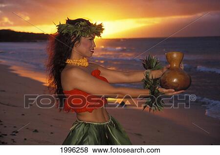Side View Of Woman Dancing At Beach With Ipu In Hand, Pink Orange Golden Sunrise Hues View Large Photo Image Stock Photo - Side View Of Woman Dancing At Beach With Ipu In Hand, Pink Orange Golden Sunrise Hues. Fotosearch