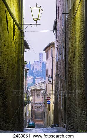 Stock Image - Siena at dawn; Tuscany, Italy. Fotosearch