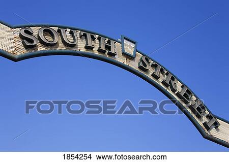 Picture - Sign Above South Street Walkway, Philadelphia, Pennsylvania, Usa. Fotosearch