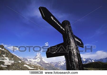 Sign At Matterhorn View Large Photo Image Stock Photo - Sign At Matterhorn. Fotosearch