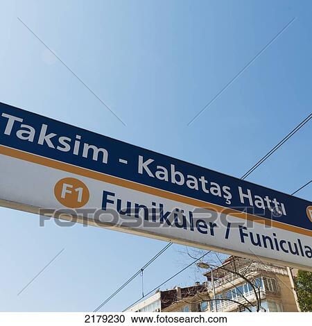 Sign For The Funicular; Istanbul Turkey View Large Photo Image Stock Image - Sign For The Funicular; Istanbul Turkey. Fotosearch