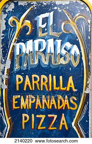 Stock Image - Sign In Caminito, La Boca, Buenos Aires, Argentina. Fotosearch