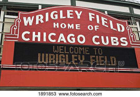 Sign Of Wrigley Field Stadium View Large Photo Image Stock Image - Sign Of Wrigley Field Stadium. Fotosearch