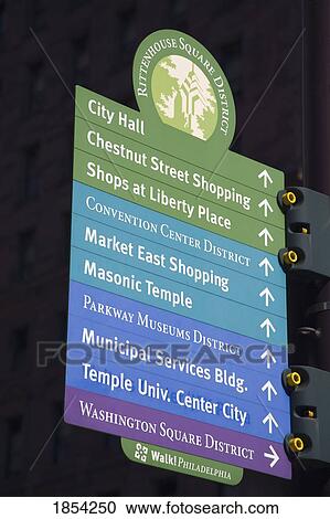 Stock Image - Sign On Broad Street; Philadelphia, Pennsylvania, Usa. Fotosearch