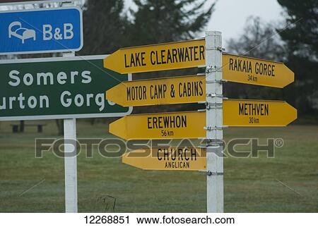 Sign Post for various locations in New Zealand View Large Photo Image Stock Image - Sign Post for various locations in New Zealand. Fotosearch