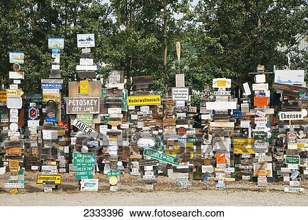 Sign Post Forest; Watson Lake, Yukon Territory, Canada View Large Photo Image Stock Photograph - Sign Post Forest; Watson Lake, Yukon Territory, Canada. Fotosearch