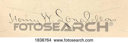 Signature Of Henry Wadsworth Longfellow (1807-1882. ), The Most Popular American Poet In The 19Th Century View Large Photo Image Picture - Signature Of Henry Wadsworth Longfellow (1807-1882. ), The Most Popular American Poet In The 19Th Century. Fotosearch