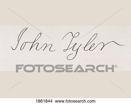Signature Of John Tyler 1790 To 1862 10Th President Of The United States 1841 To 1845 View Large Photo Image Picture - Signature Of John Tyler 1790 To 1862 10Th President Of The United States 1841 To 1845. Fotosearch