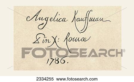 Signature Of Maria Anna Angelika Or Angelica Katharina Kauffman, 1741 € View Large Photo Image Stock Photography - Signature Of Maria Anna Angelika Or Angelica Katharina Kauffman, 1741 €. Fotosearch