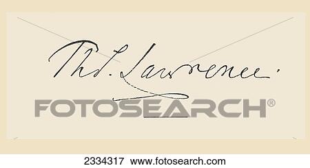 Stock Photo - Signature Of Sir Thomas Lawrence, 1769 ÃƒÂ¢Ã¢â‚¬Å¡Ã‚Â¬. Fotosearch