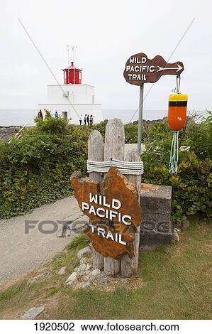 Signs And Lighthouse Along The Wild Pacific Trail; Ucluelet, Vancouver Island, British Columbia, Canada View Large Photo Image Stock Image - Signs And Lighthouse Along The Wild Pacific Trail; Ucluelet, Vancouver Island, British Columbia, Canada. Fotosearch