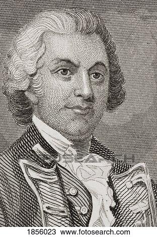 Stock Image - Silas Talbot 1751 - 1813. American Officer In The Continental Army And Continental Navy. From The Book Gallery Of Historical Portraits Published C. 1880.. Fotosearch