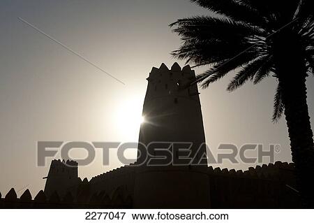 Silhouette of Al Jahili fort; Al Ain, United Arab Emirates View Large Photo Image Stock Photo - Silhouette of Al Jahili fort; Al Ain, United Arab Emirates. Fotosearch