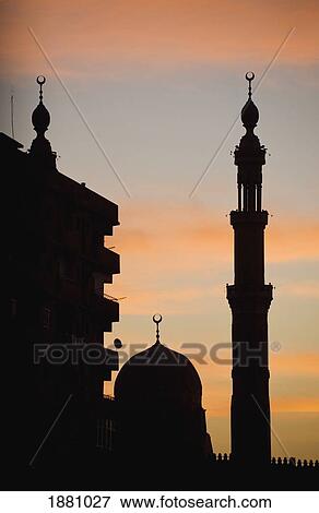 Silhouette Of Block Of Flats And Mosque View Large Photo Image Stock Photo - Silhouette Of Block Of Flats And Mosque. Fotosearch