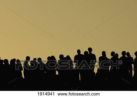 Silhouettes Of Summer Festival View Large Photo Image Stock Image - Silhouettes Of Summer Festival. Fotosearch