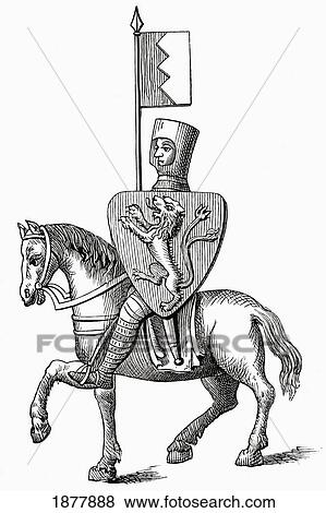 Stock Photo - Simon De Montfort, 6Th Earl Of Leicester, 1208 To 1265. French-English Nobleman. From The Book Short History Of The English People By J. R. Green, Published London 1893. Fotosearch