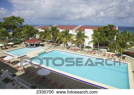 Stock Image - Simpson Bay Resort Pool Area, Simpson Bay; Sint Maarten, Dutch West Indies. Fotosearch