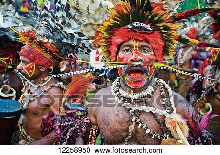 Sing-Sing performer at the Mt Hagen Show; Mt. Hagen, Papua New Guinea View Large Photo Image Stock Image - Sing-Sing performer at the Mt Hagen Show; Mt. Hagen, Papua New Guinea. Fotosearch