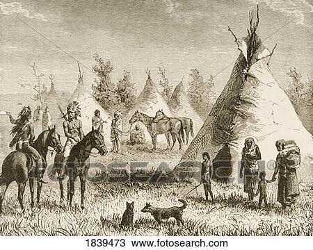 Sioux Village Showing Teepees. From American Pictures Drawn With Pen And Pencil By Rev Samuel Manning Circa 1880 View Large Photo Image Stock Image - Sioux Village Showing Teepees. From American Pictures Drawn With Pen And Pencil By Rev Samuel Manning Circa 1880. Fotosearch