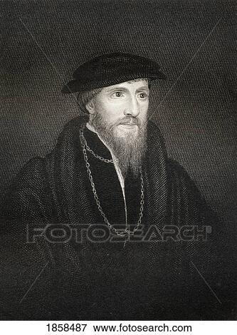 Stock Photo - Sir Anthony Denny 1501-1549. Close Confident Of Henry Viii Proponent Of Protestant Reform At Court. From The Book ÃƒÂ¢Ã¢â€šÂ¬Ã…â€œLodgeÃƒÂ¢Ã¢â€šÂ¬Ã¢â€žÂ¢S British PortraitsÃƒÂ¢Ã¢â€šÂ¬Ã‚Â Published London 1823.. Fotosearch