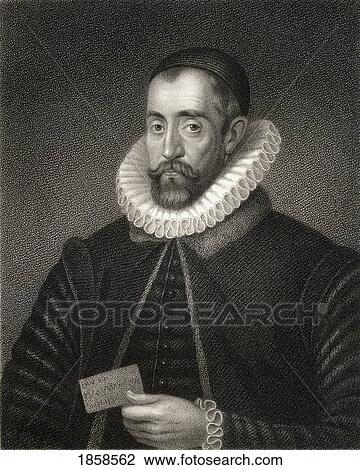 Stock Image - Sir Francis Walsingham C1532 - 1590 English Statesman And Spymaster For Queen Elizabeth I. From The Book ÃƒÂ¢Ã¢â€šÂ¬Ã…â€œLodgeÃƒÂ¢Ã¢â€šÂ¬Ã¢â€žÂ¢S British PortraitsÃƒÂ¢Ã¢â€šÂ¬Ã‚Â Published London 1823.. Fotosearch