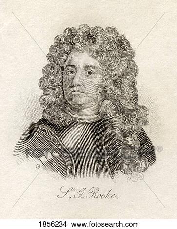 Picture - Sir George Rooke 1650 - 1709. English Naval Commander And Admiral. From The Book Crabb's Historical Dictionary Published 1825.. Fotosearch