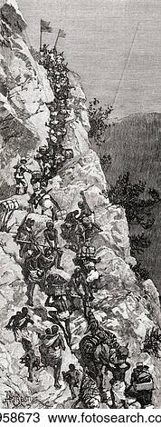 Sir Henry Morton Stanley's Expedition Climbing The Rock In The Valley Of Ankori During His Emin Pasha Relief Expedition, In Africa In 1889. From In Darkest Africa By Henry M. Stanley Published 1890. View Large Photo Image Stock Image - Sir Henry Morton Stanley's Expedition Climbing The Rock In The Valley Of Ankori During His Emin Pasha Relief Expedition, In Africa In 1889. From In Darkest Africa By Henry M. Stanley Published 1890.. Fotosearch