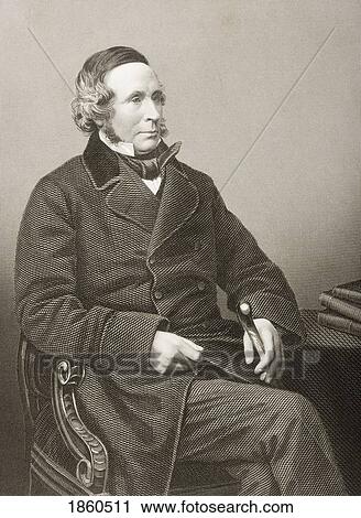 Stock Image - Sir Henry Singer Keating, 1804-1888. Solicitor General Of England 1858-9. Engraved By D. J. Pound From A Photograph By Mayall. From The Book The Drawing-Room Of Eminent Personages Volume 1. Published In London 1860. Fotosearch